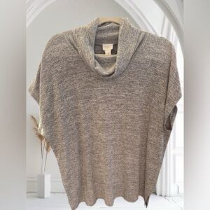 Chico's Heather Gray Cowl Neck Sweater